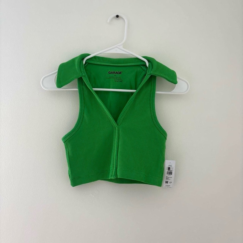 Green Garage Stephani Seamless Polo Tank - Picture 2 of 4